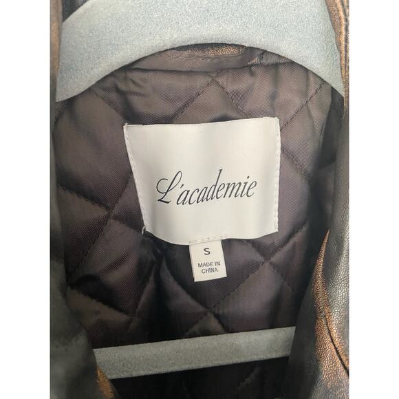 L'Academie Bo Jacket Puffer Aviator Varsity Bomber Oversized Boxy Grunge Biker S - Picture 5 of 8